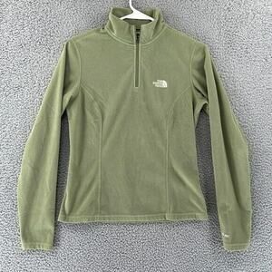 The North Face 1/3 Zip Pullover Fleece Sweater Green Women’s XS‎
